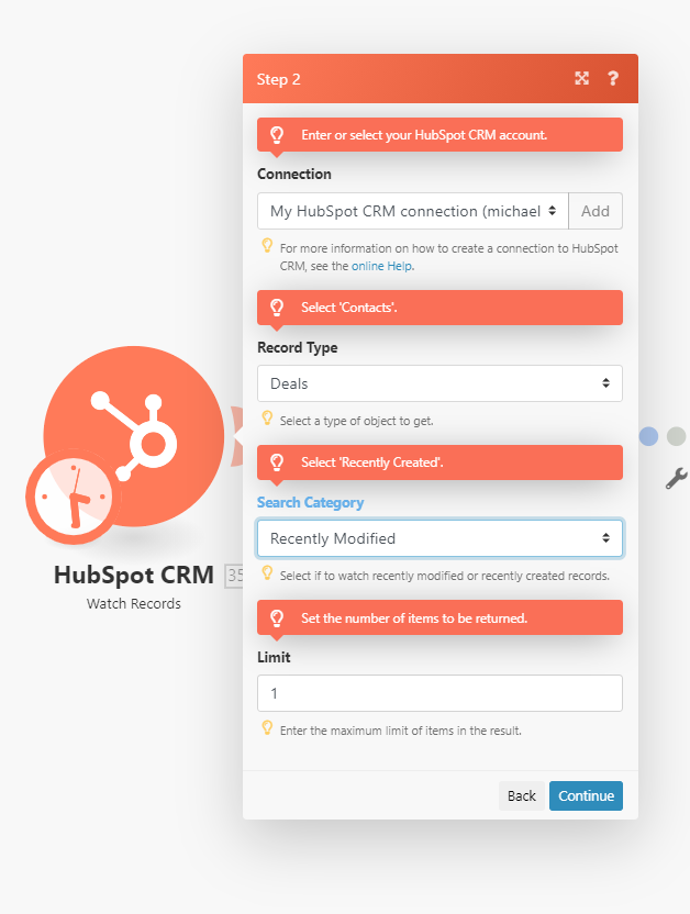 Hubspot module configuration